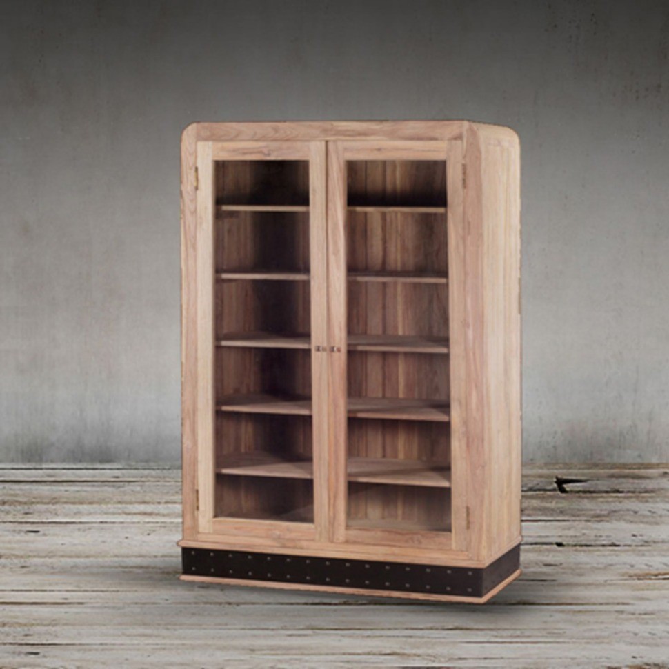 Шкаф KEN 7CBKEN152050210GS, массив тикового дерева, Indoor grey, ROOMERS FURNITURE