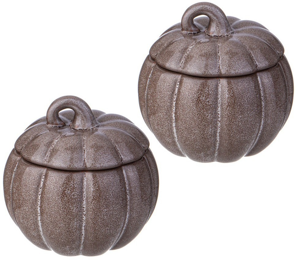 Набор горшочков для запекания с крышкой "тыква" из 2-х шт. по 250 мл Agness (490-473)