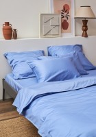 Простыня из премиального сатина сиреневого цвета из коллекции essential, 240х270 см (78478)