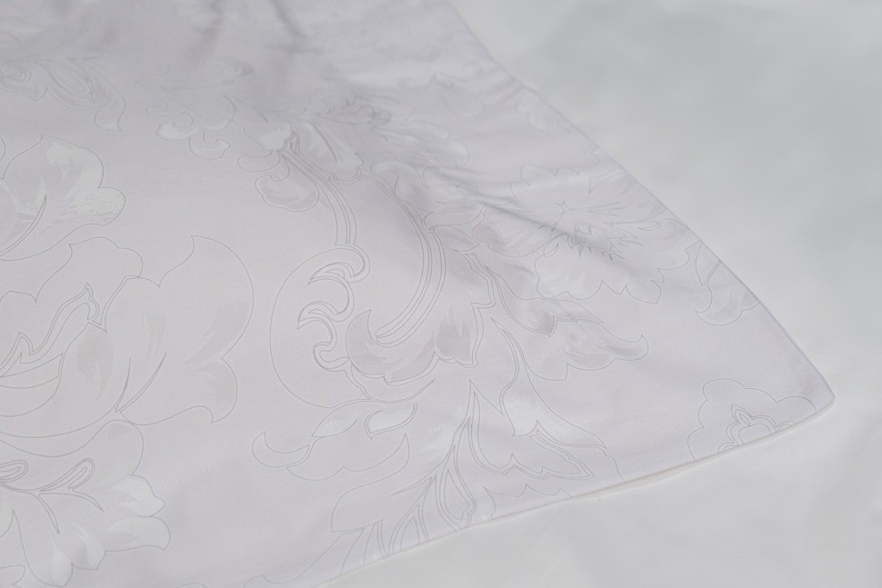 Комплект постельного белья Лоренцо,сатин 400TC, белый, 200*220-1шт,50*70-2шт (TT-00014765)