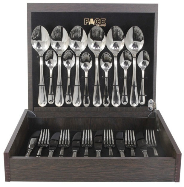 Набор столовых приборов Santorini, 6 персон, 24 предмета - F-SAN/24-AL Face