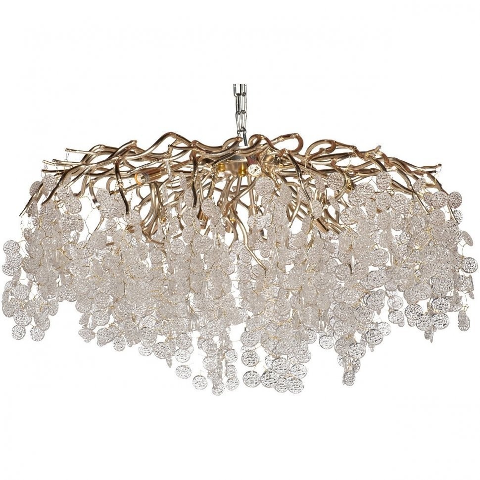 Люстра Tenera круглая шампань d100*h40см (TT-00006819)