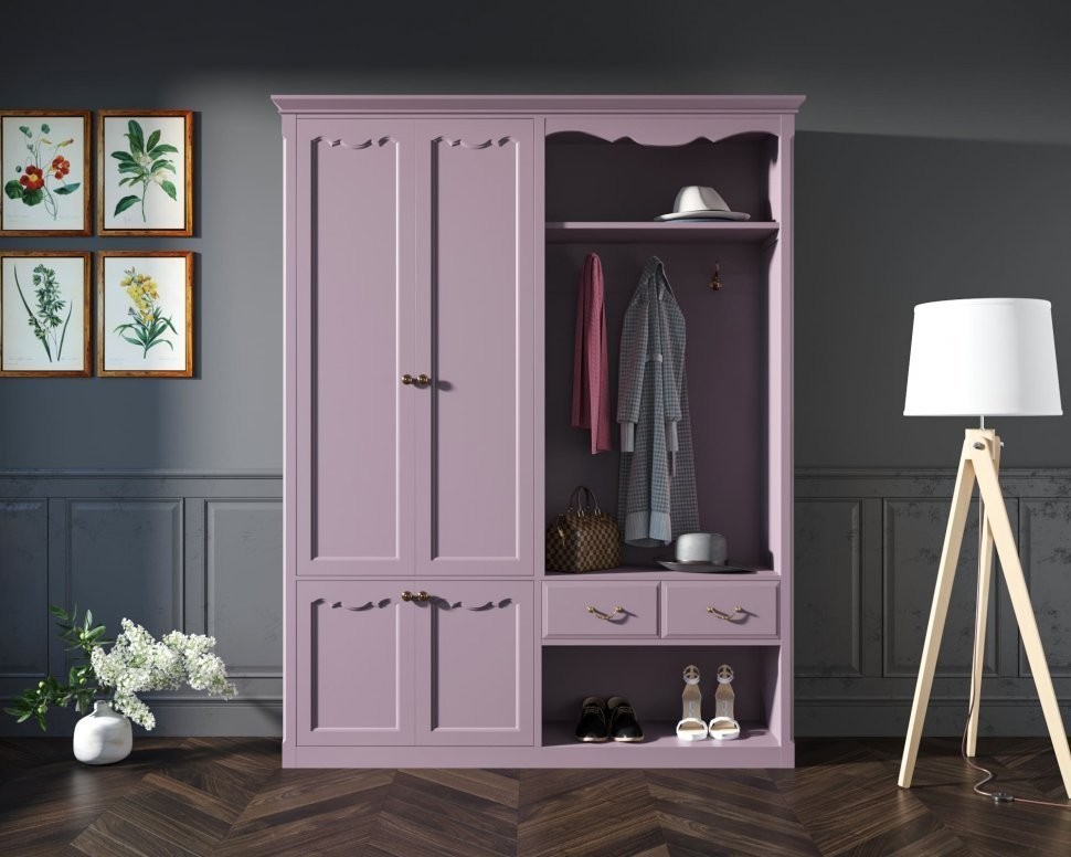 Шкаф-прихожая Leontina Lavanda с дверками арт ST9361L-ET