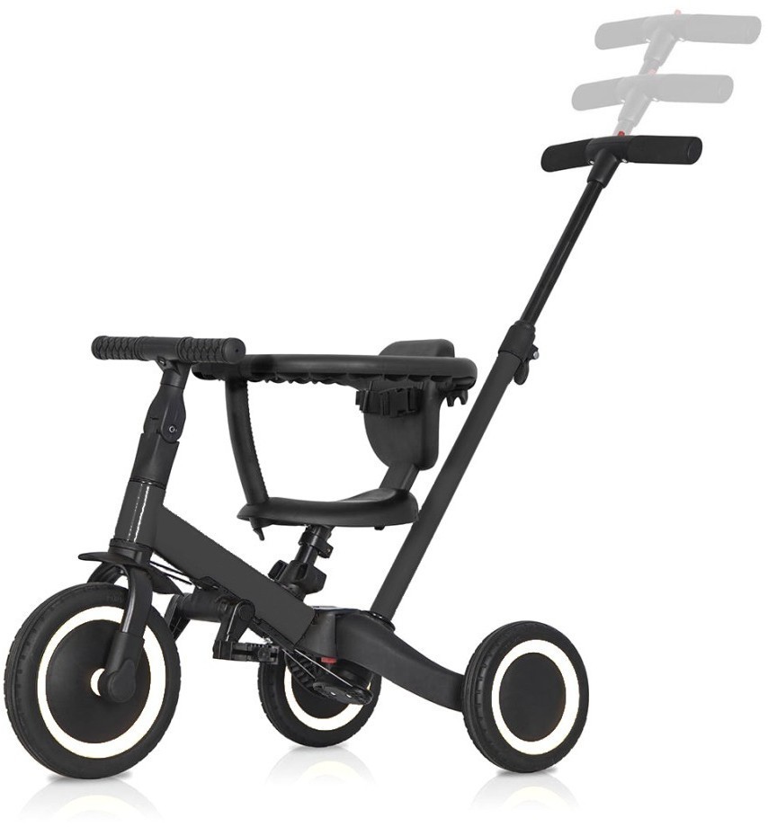 Детский беговел-велосипед 6в1 с родительской ручкой, черный (TR008-BLACK)