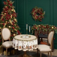 Скатерть круглая  &quot;щелкунчик&quot; ,150см , бежевый ,100% хлопок , твил Lefard (850-757-24)