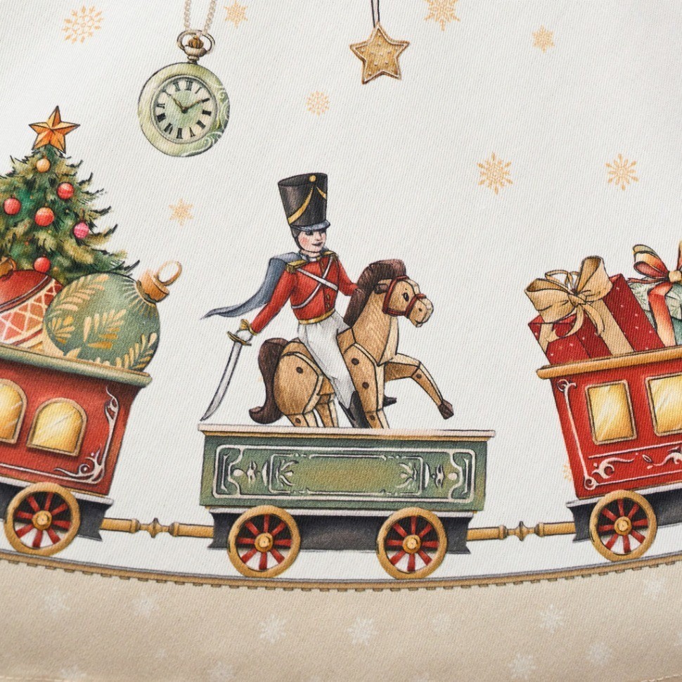 Скатерть круглая  "щелкунчик" ,150см , бежевый ,100% хлопок , твил Lefard (850-757-24)