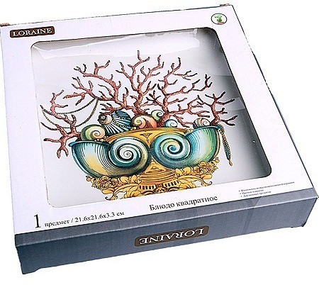 Блюдо сервировочное 22х22 см Страна чудес LORAINE (30819)