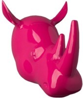 Голова носорога 4004-P, металл, pink, ROOMERS FURNITURE