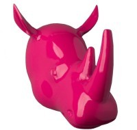 Голова носорога 4004-P, металл, pink, ROOMERS FURNITURE