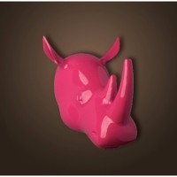 Голова носорога 4004-P, металл, pink, ROOMERS FURNITURE