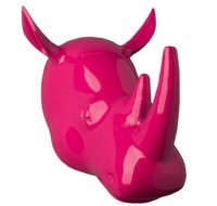 Голова носорога 4004-P, металл, pink, ROOMERS FURNITURE