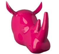 Голова носорога 4004-P, металл, pink, ROOMERS FURNITURE