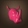 Голова носорога 4004-P, металл, pink, ROOMERS FURNITURE