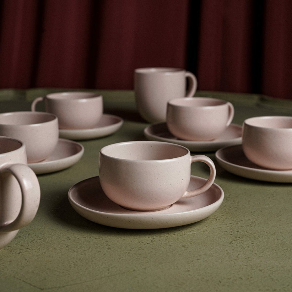 Чайная пара XOCS01-MRS(XOCS01-VC7212), керамика, MARSHMALLOW, CASAFINA BY COSTA NOVA