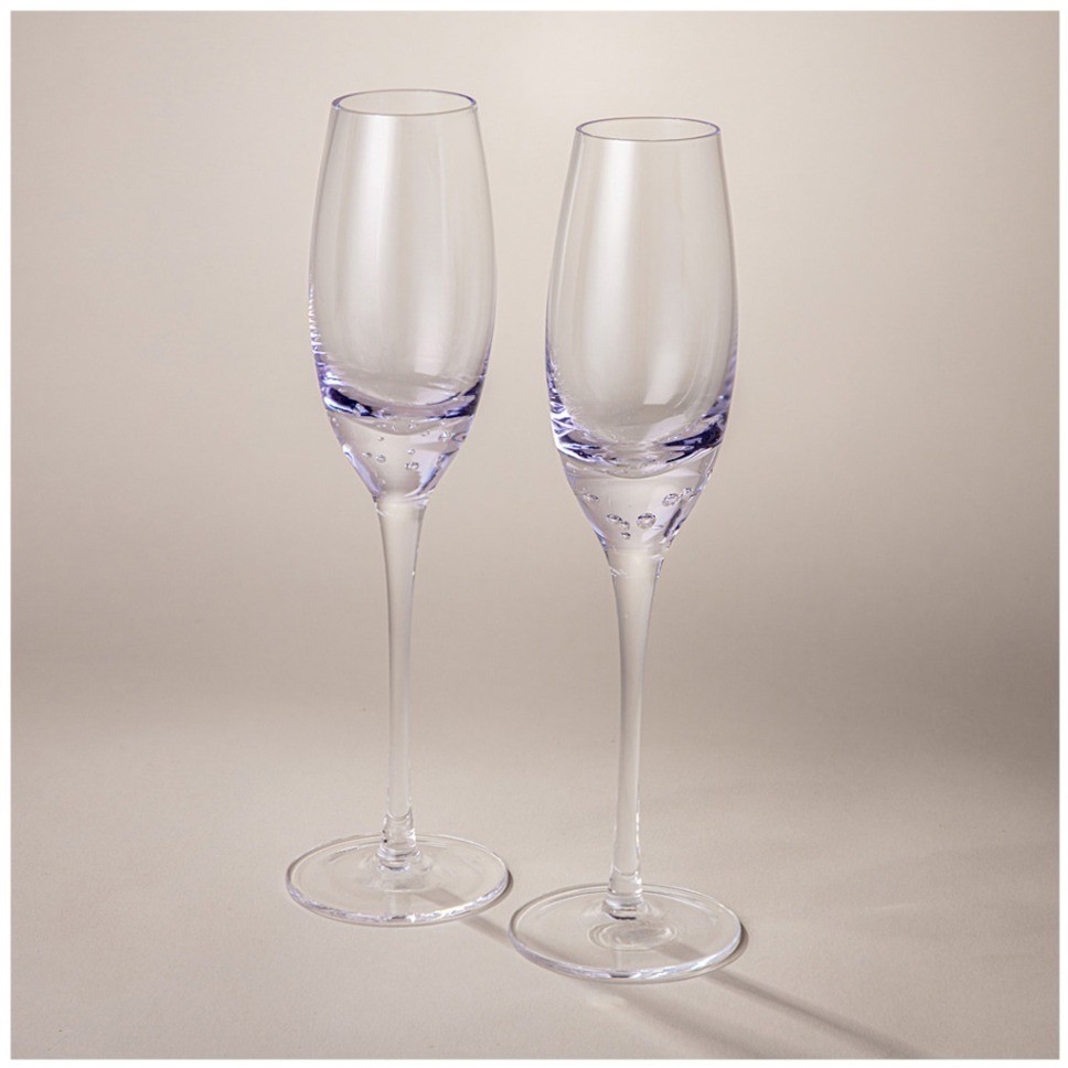 Набор бокалов для шампанского из 2 шт "bubles" purple 200 мл Lefard (693-039)