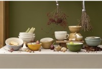 Миска серо-мятного цвета с рельефным узором Ягоды Тайги из коллекции russian north, 2,5 л (74999)