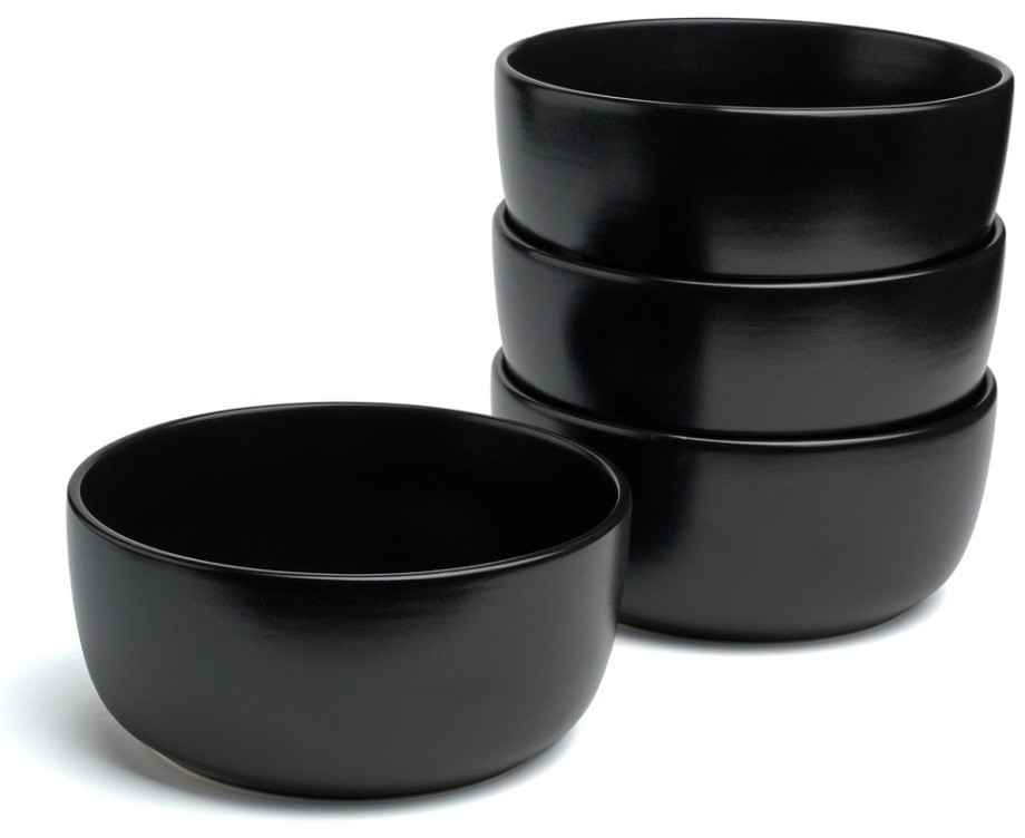 Набор салатников bronco "choice black" 15 см 4шт (191-360-1)