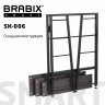 Стеллаж BRABIX Smart SH-006 605х295х790 мм ЛОФТ металл/ЛДСП ясень каркас черный 641871 (95391)