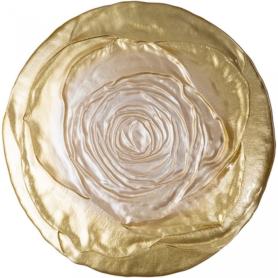 Тарелка "antique rose" gold 28см АКСАМ (339-358)