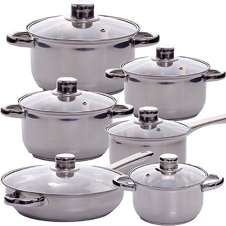 Набор кастрюль из нержавеющей стали с крышками MAYER BOCH (25749)