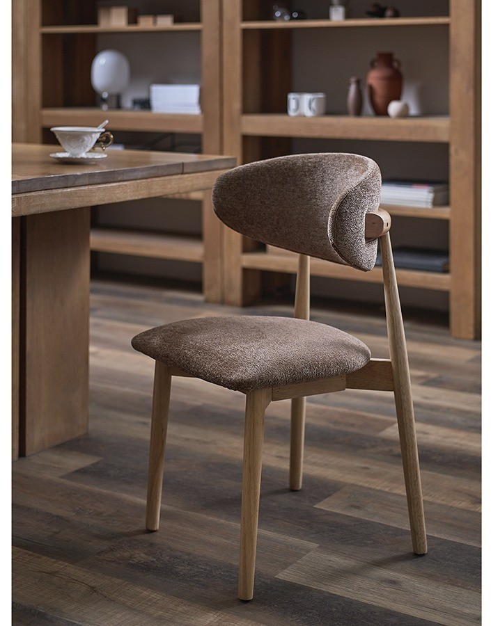 Стул stone, мягкий шенилл, кофе с молоком (77297)