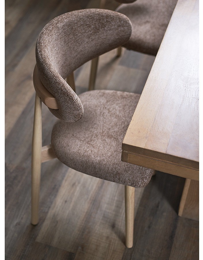 Стул stone, мягкий шенилл, кофе с молоком (77297)