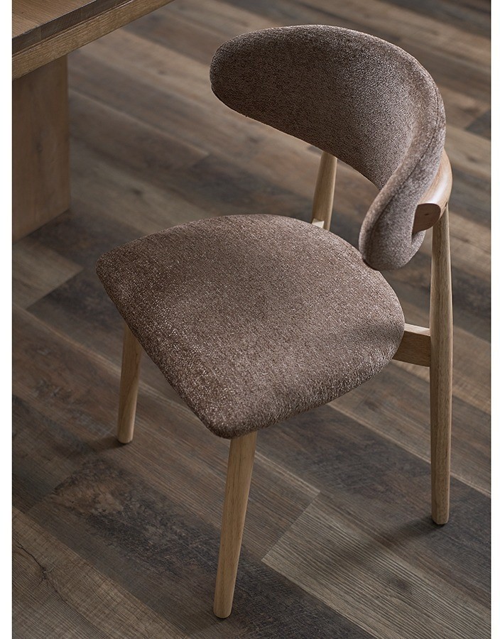 Стул stone, мягкий шенилл, кофе с молоком (77297)