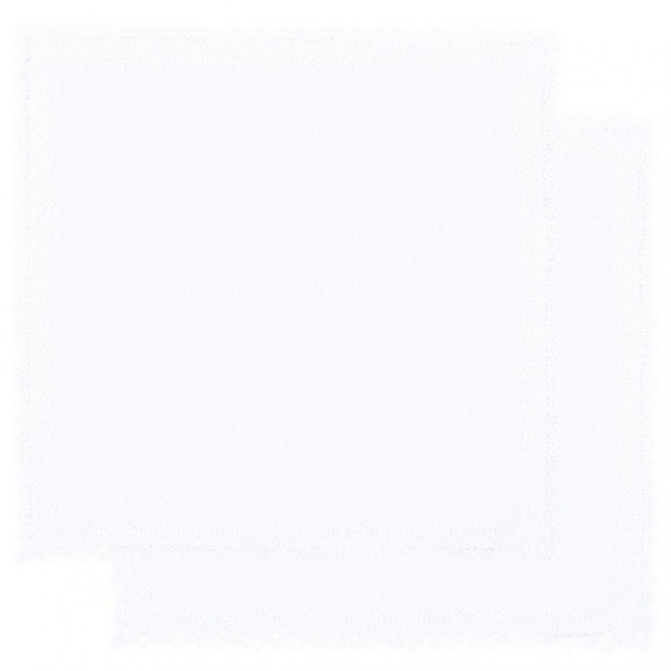 Набор салфеток из 2-х шт в корзине "ассоль" 40х40см  белый, х/б 100%, кружево SANTALINO (850-840-82)