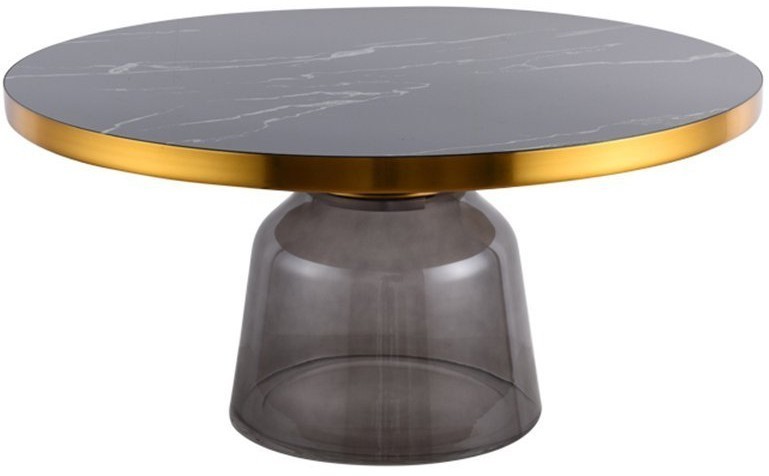 Столик кофейный odd, D75 см, мрамор/серый (74264)
