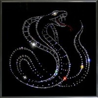 Картина Кобра с кристаллами Swarovski (1177)