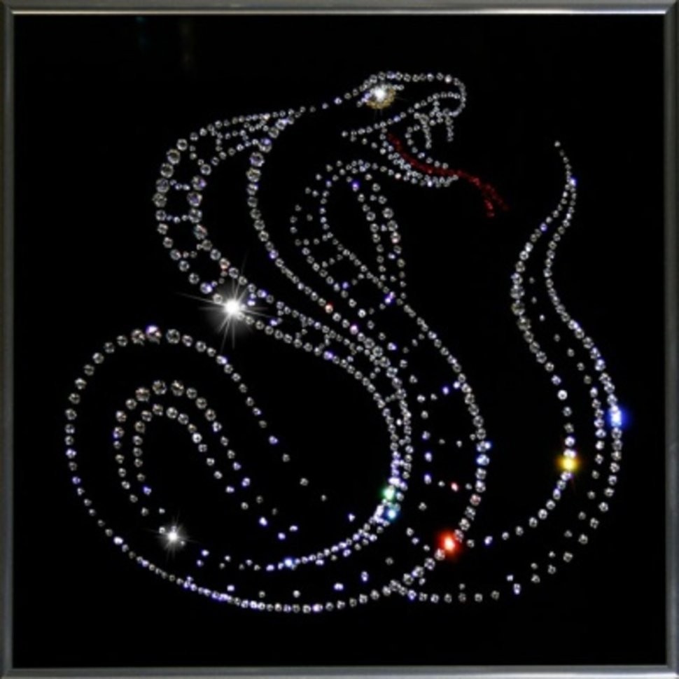 Картина Кобра с кристаллами Swarovski (1177)