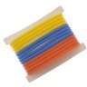 Резинки для волос Dewal Beauty силикон, голубой/желтый/оранжевый (12шт) (55273)