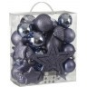 Набор пластиковых шаров 40шт ø8см с верхушкой лиловый (84050)