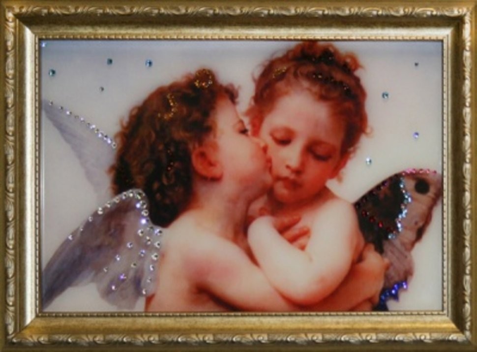 Картина Поцелуй Валентина с кристаллами Swarovski (1329)