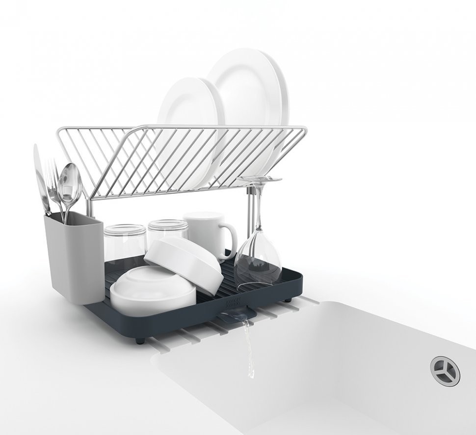 Сушилка для посуды и столовых приборов y-rack, серая (52741)