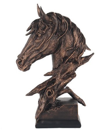 Статуэтка "Голова лошади" цвет бронза 27*27*42см (TT-00011577)
