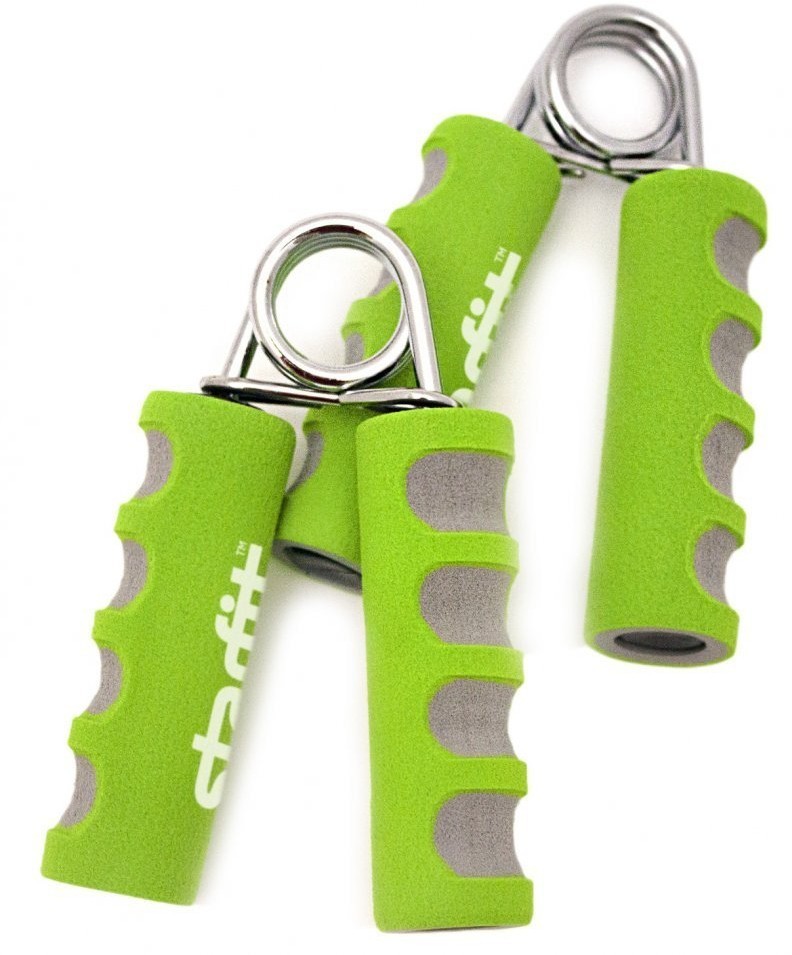 Эспандер кистевой пружинный ES-304, пара, мягкая ручка, зеленый/серый (78863)