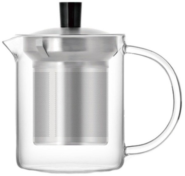 Чайник S'040, 8.1, Боросиликатное стекло, металл, clear/chrom, SAMADOYO