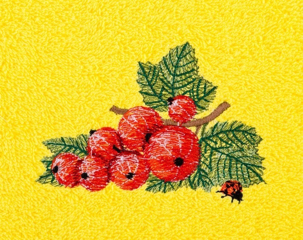 Полотенце махровое 40х70, "смородина"100%х\б, желтый SANTALINO (850-330-69)