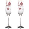 Набор бокалов для шампанского из 2 шт."красные шары" 190 мл. высота=24 см. Bohemia Crystal (674-257)