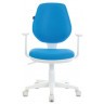 Кресло детское BRABIX Fancy MG-201W, пластик белый, голубое, MG-201W/532411 (96489)