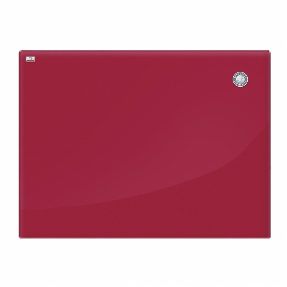 Доска магнитно-маркерная стеклянная 60x80 см красная 2х3 Office 236540 (89625)
