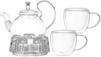 Набор чайник 600мл на подставке и 2 кружки 250мл Agness (887-260)