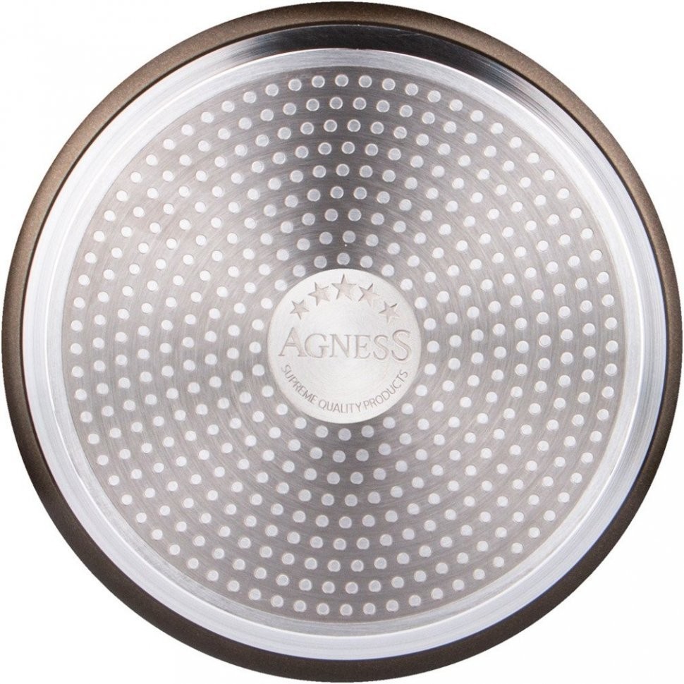 Сковорода agness "spicy" с "мраморным" антипригар.покрытием 28*5.8 см цвет: оливковый (947-543)