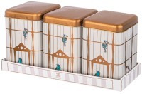 Набор емкостей для хранения &quot;paradise bird&quot; из 3-х штук, 10,5х10,5х16 см, 1,7л Agness (949-042)