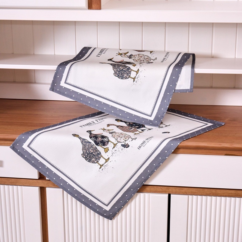 Набор полотенец из 2-хшт "family farm",40х60см, 100% хлопок,графит Lefard (850-747-62)