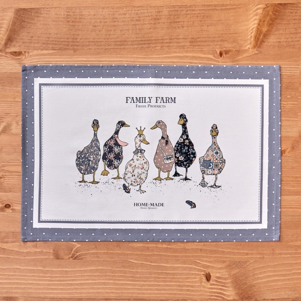 Набор полотенец из 2-хшт "family farm",40х60см, 100% хлопок,графит Lefard (850-747-62)