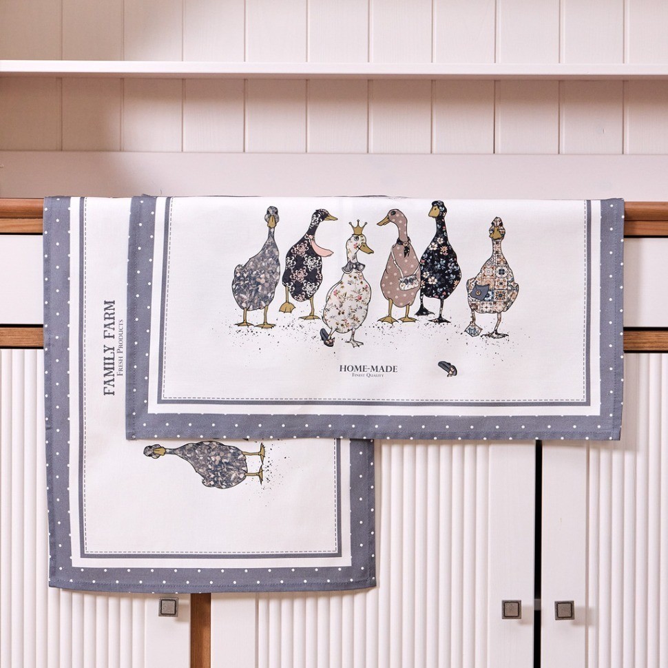 Набор полотенец из 2-хшт "family farm",40х60см, 100% хлопок,графит Lefard (850-747-62)