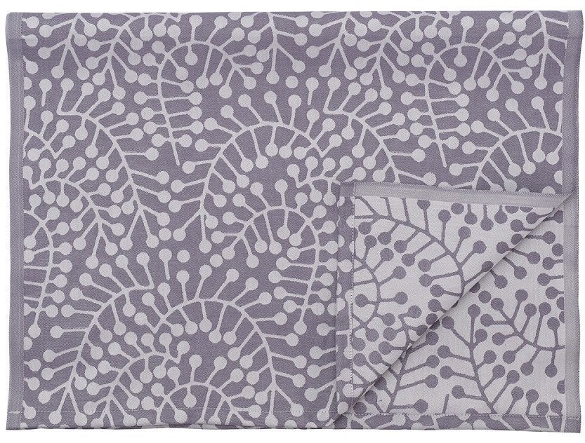 Дорожка из хлопка фиолетово-серого цвета с рисунком Спелая смородина, scandinavian touch, 53х150см (72141)