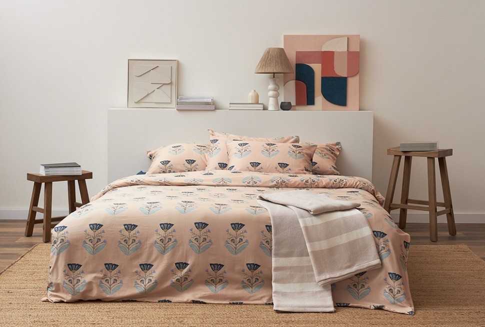 Комплект постельного белья "Летний цветок" из премиального сатина из коллекции russian north, 150х200 см (78448)